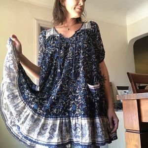 Free People Blue Penny Lane Dress XS